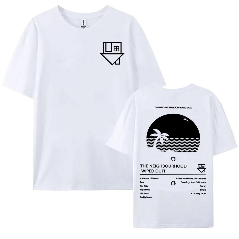 Wiped Out Альбом Печать Футболок The Neighbourhood NBHD Футболка Группы Хлопок Высокое Качество Летняя Футболка Женская Мужская Одежда Футболка