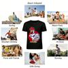Cool Muscular Rooster Print Trendy Unisex Casual Short Sleeve Pure cotton T-shirt