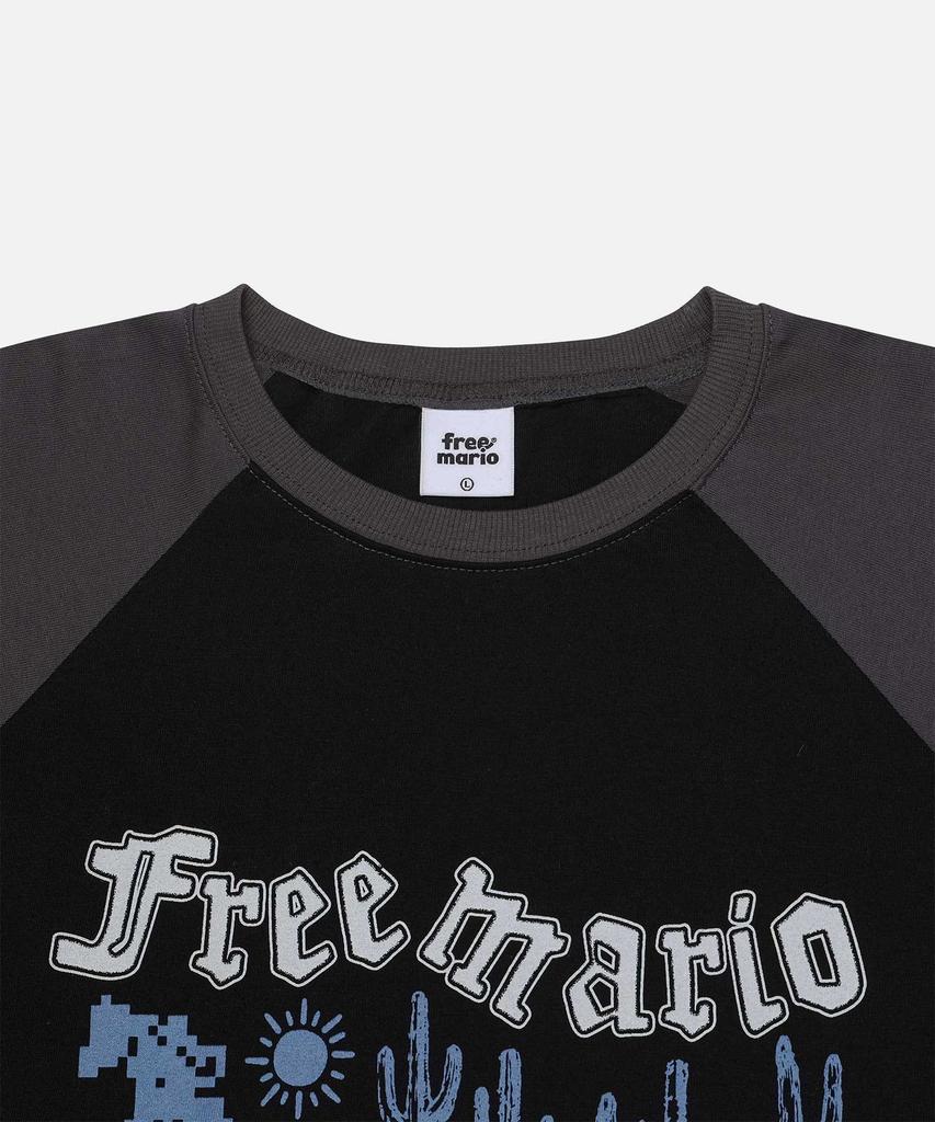 FREEMARIO Вестерн Грязь Длинный рукав [Черный]