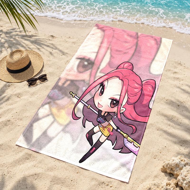Kpop demon hunters Microfiber Beach Towel Quick Dry Sand Free Lightweight Beach Towels for Travel Swimming Camping