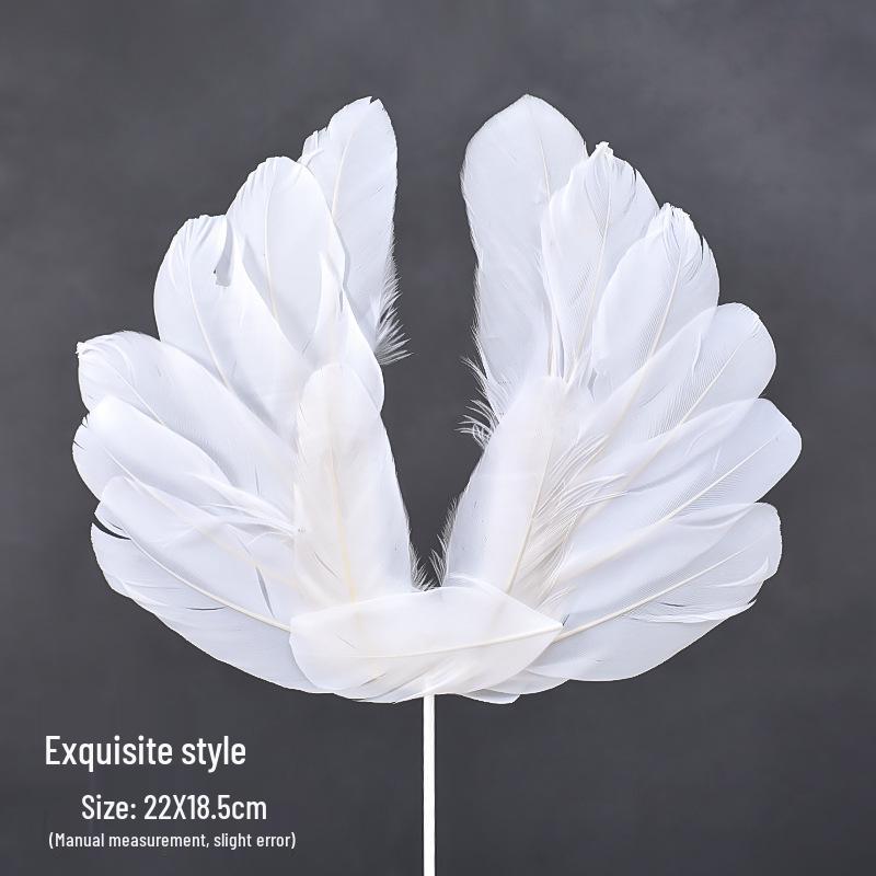 10 шт. Крылья ангела из перьев, сердечко, украшения для торта