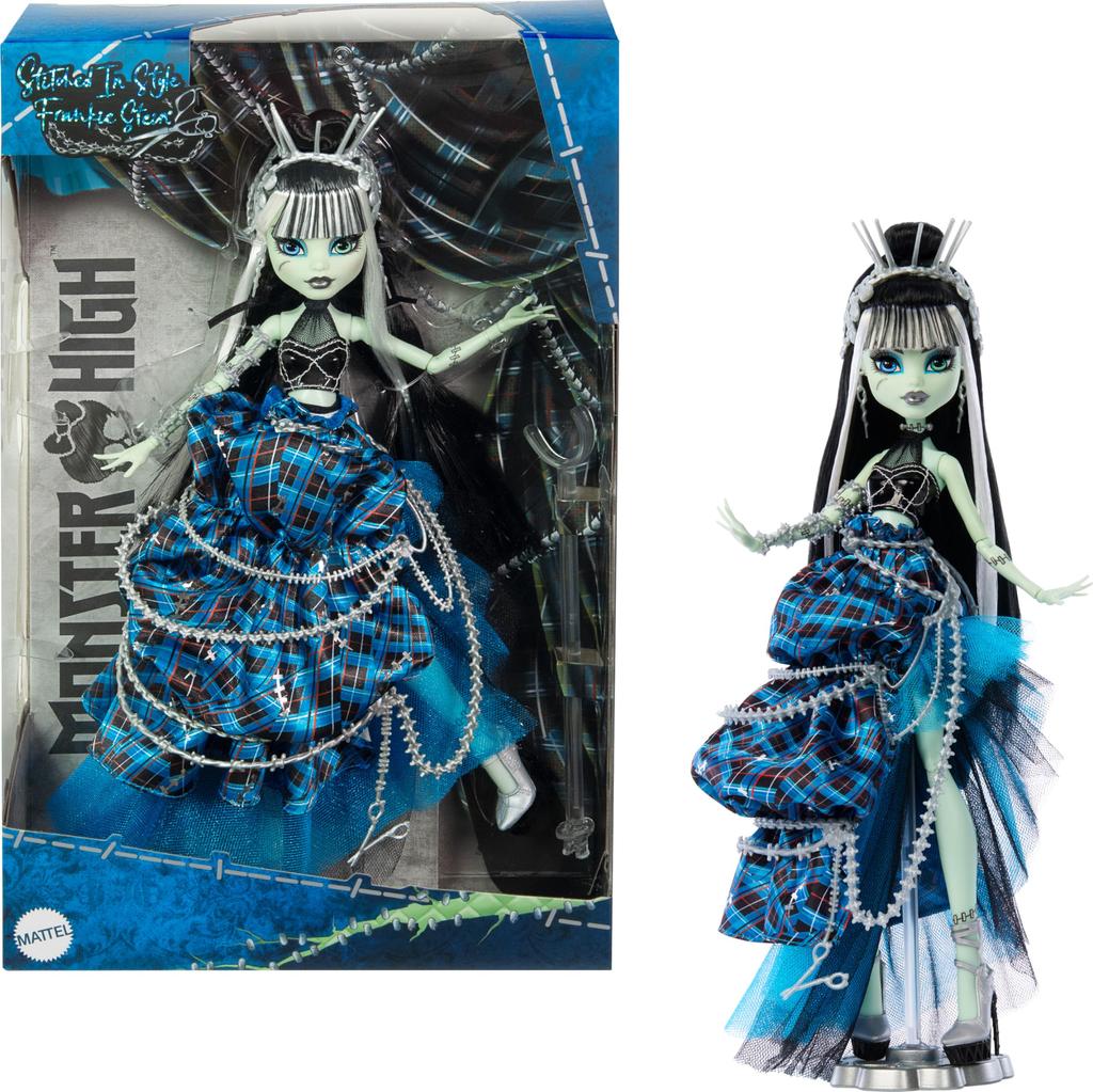Monster High Frankie Stein Originally Doll with Deconstructed Gown and Accessories Doll, Sculpted, Style-Stitched Collector's Sewing-Inspired