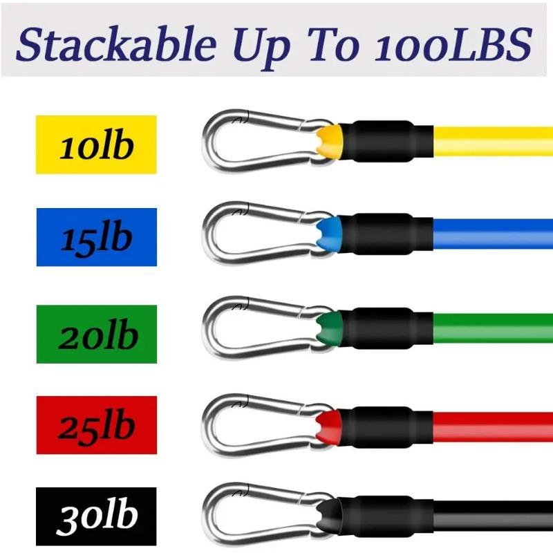 Набор эспандеров для тренировок с дверным якорем, ручками и ремнями для ног для мужчин и женщин, домашний фитнес