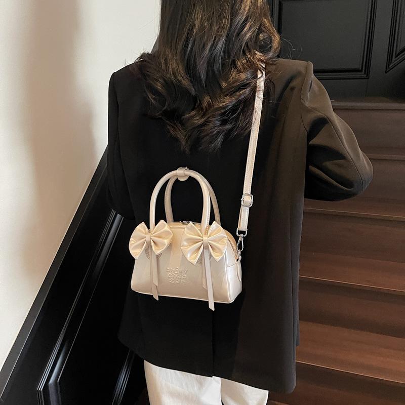 Bow Handbag Women'S High-End Temperament Shoulder Bag Foreign Style Versatile Messenger Bag