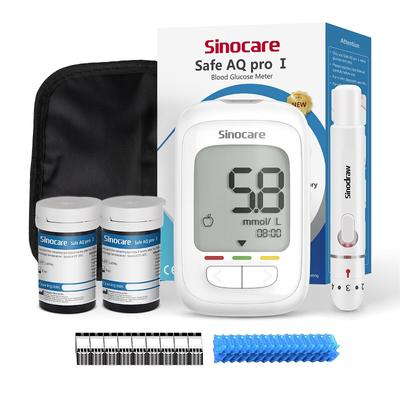 Sinocare Safe AQ Pro I Монитор уровня глюкозы в крови Монитор уровня сахара в крови с 50/100 полосками Предупреждение о кетонах в крови