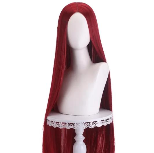 Anime Fire Cosplay Wig Women 100cm Pink Red Long Hair High Heat Resistant Wig