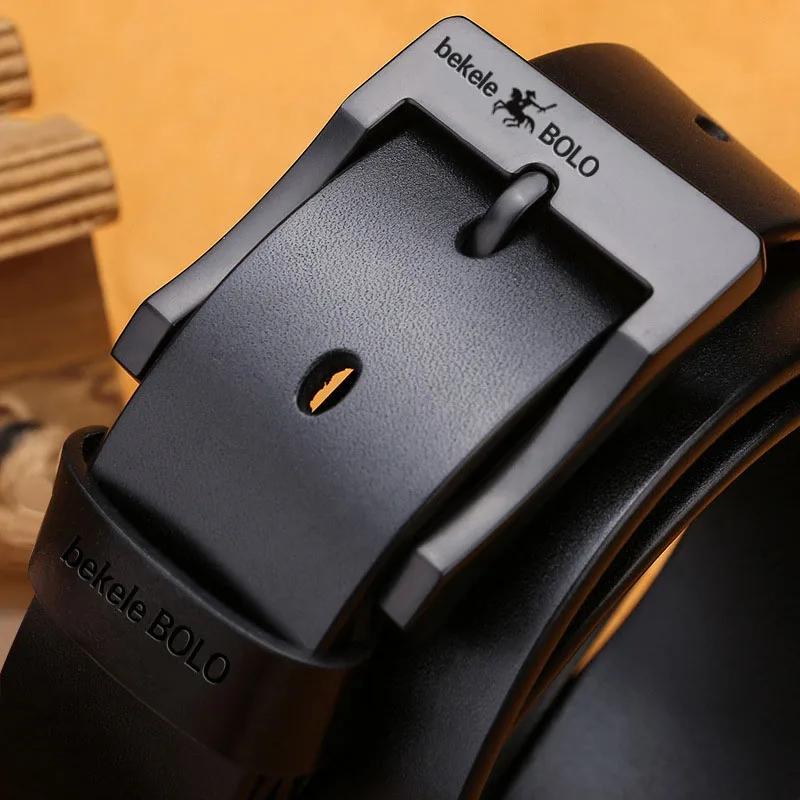 Знаменитый Роскошный Бренд Дизайнерские Джинсовые Ремни для Мужчин Натуральная Настоящая Кожа Мужская Мода Металлическая Сплавная Пряжка-Штифт Деловой Ремень