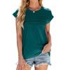 Women's Spring and Summer New Round Neck Striped Loose Short-sleeved Tops