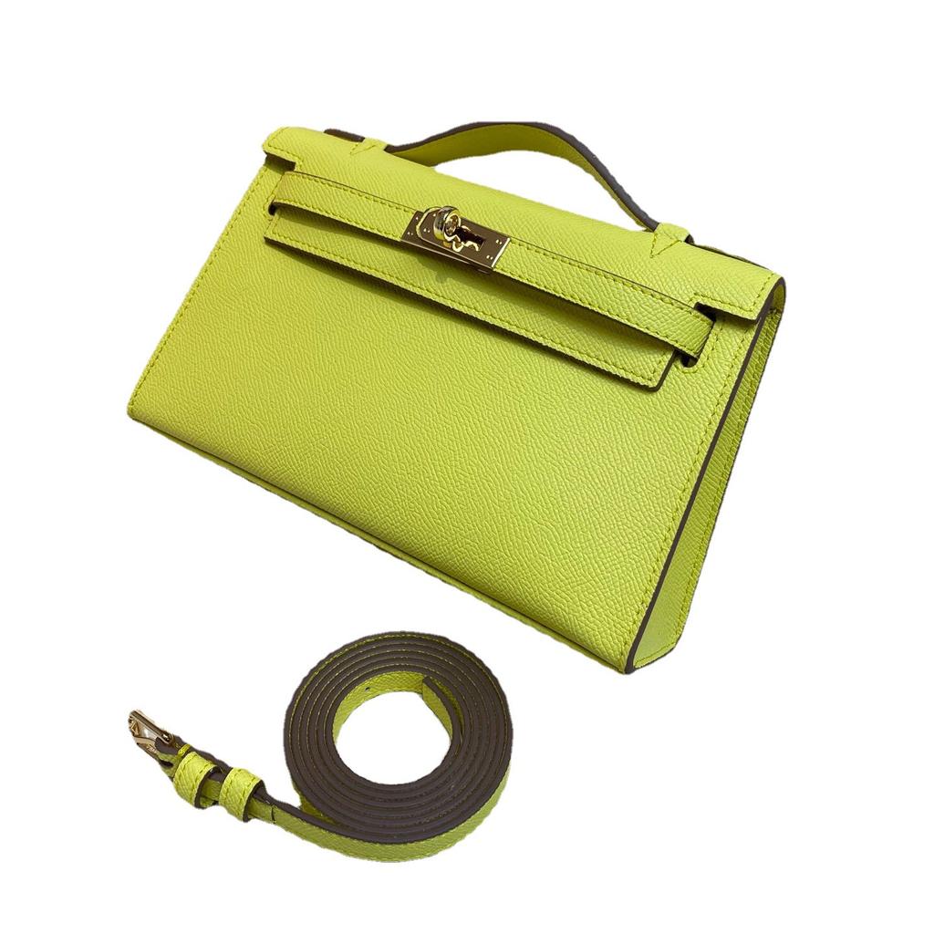 Wholesale New Generation Simple Small Square Bag Single Shoulder Oblique Span Portable First Layer Cowhide Women's Bag Sewing Line