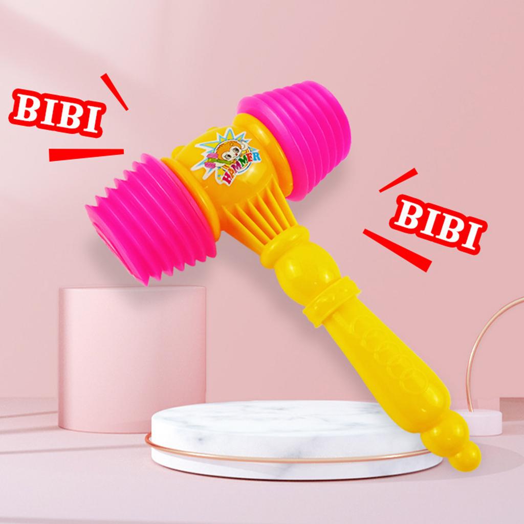 Squeaky Toy Hammer For Kids Sensory Toy Plastic Percussion Sounding Hammer Fun Play Musical Instrument