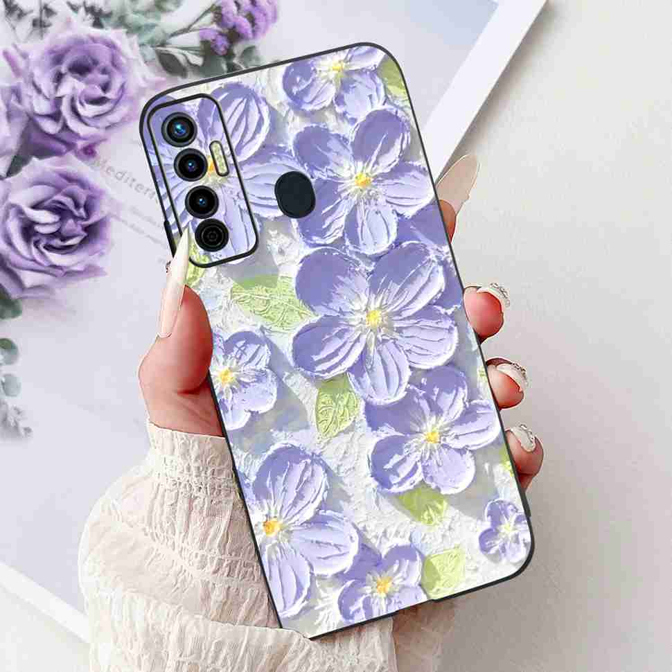 Cute Cat Cover For Tecno Camon 17 Case CG6 CG6j Silicone Soft Protection Shell For Tecno Camon 17 Camon17 Back Cover Casing 6.6"
