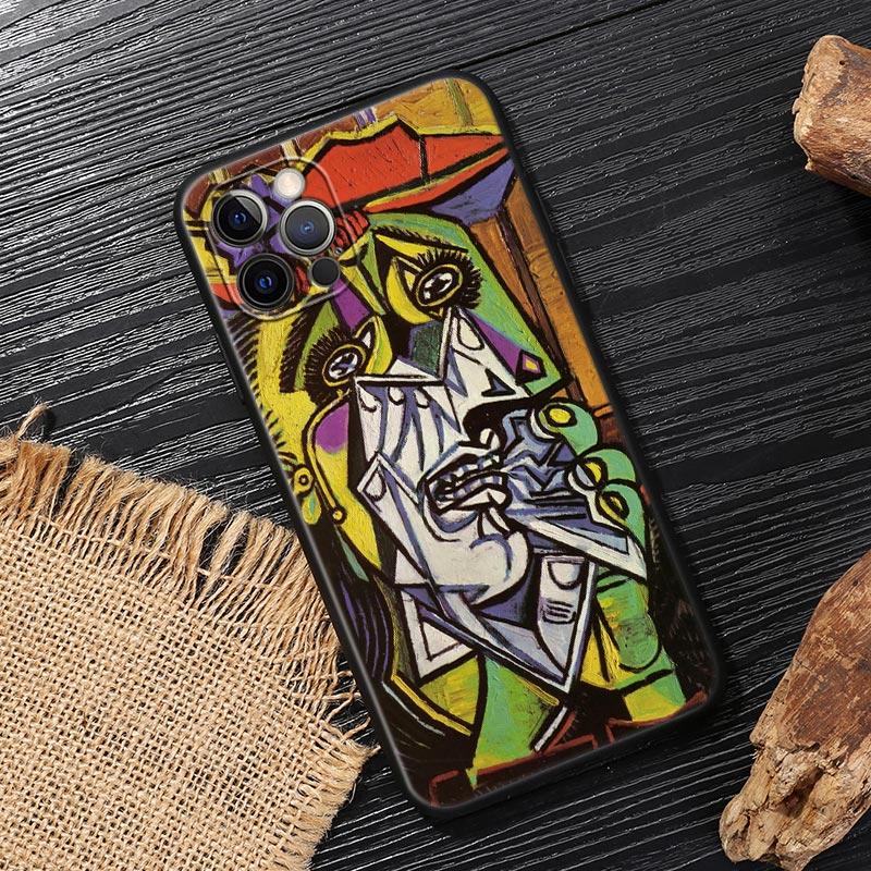 Ван Гог Звездная ночь Кот Масляная живопись Чехол Для iphone 15 Pro 14 11 12 13 Pro Max Mini XS X 7 8 14 Plus SE2020 Чехлы Мягкая обложка
