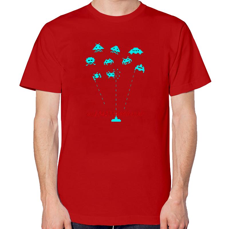 Battle With Space Invaders Classic Game Graphic T Shirts Tees Tops Cotton New Shirts And Tshirts Unisex Oneck Print T Shirt