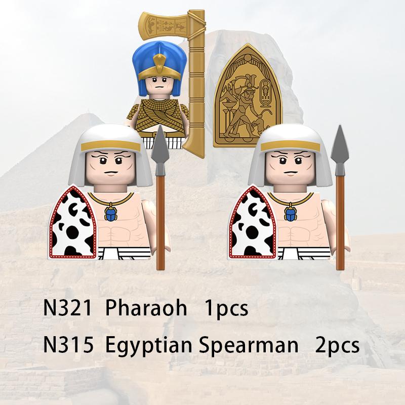 3 шт. Средневековые египетские солдаты строительные блоки замок орел рыцари фигурки копье убийца лук оружие меч военные кирпичи игрушки
