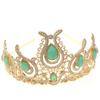 Gold Color Crown Bohemian Crystal Head-wear Tiaras Bridal Wedding Hair Accessories