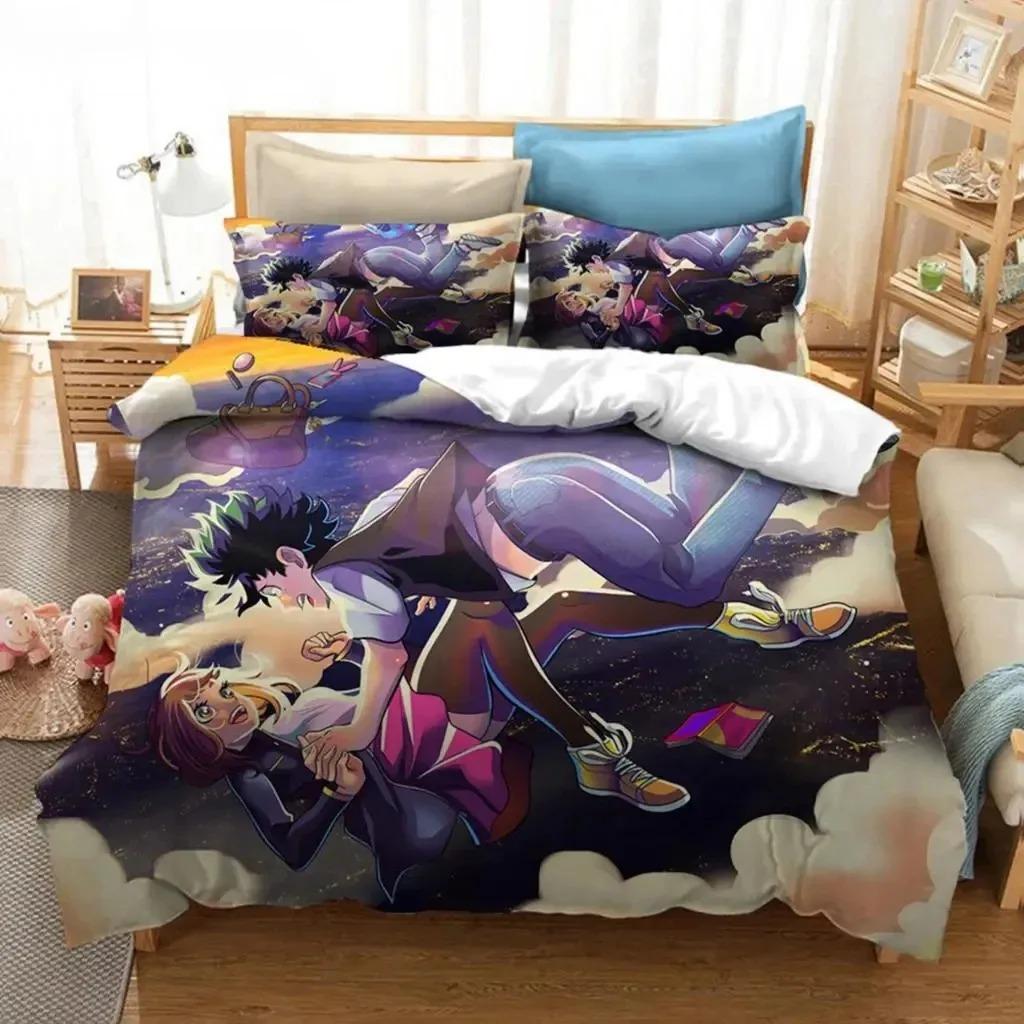 Anime My Hero Academia Bedding Set Boys Girls Twin Queen Size Duvet Cover Pillowcase Bed Boys Adult Fashion Home Textileextile