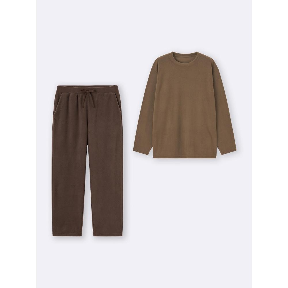 GU by Uniqlo Флисовый комплект для отдыха с длинным рукавом и длинными брюками 