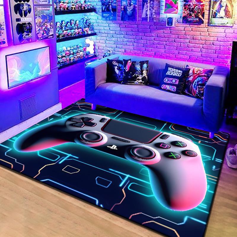 3D Game Console Carpet: Video Game Controller & E-Sports Room Floor Mat - Cool Living Room Decor