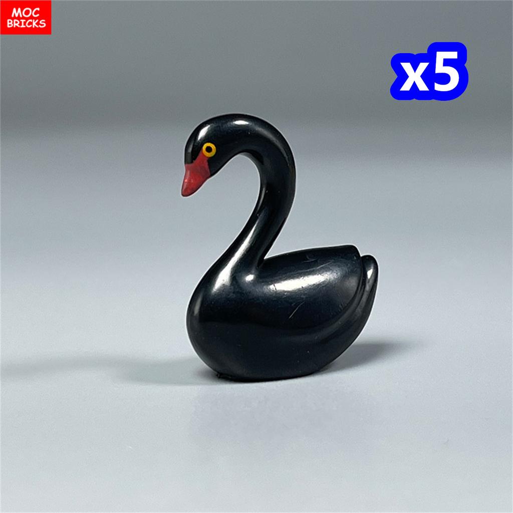 non-toxic MOC Bricks Animal Duck Swan River Lake Farm Scene View Accessories DIY Building Blocks Toys for Children Gifts