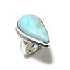 Подарочное кольцо из серебра 925 пробы с натуральным карибским ларимаром, размер 6, a2h34