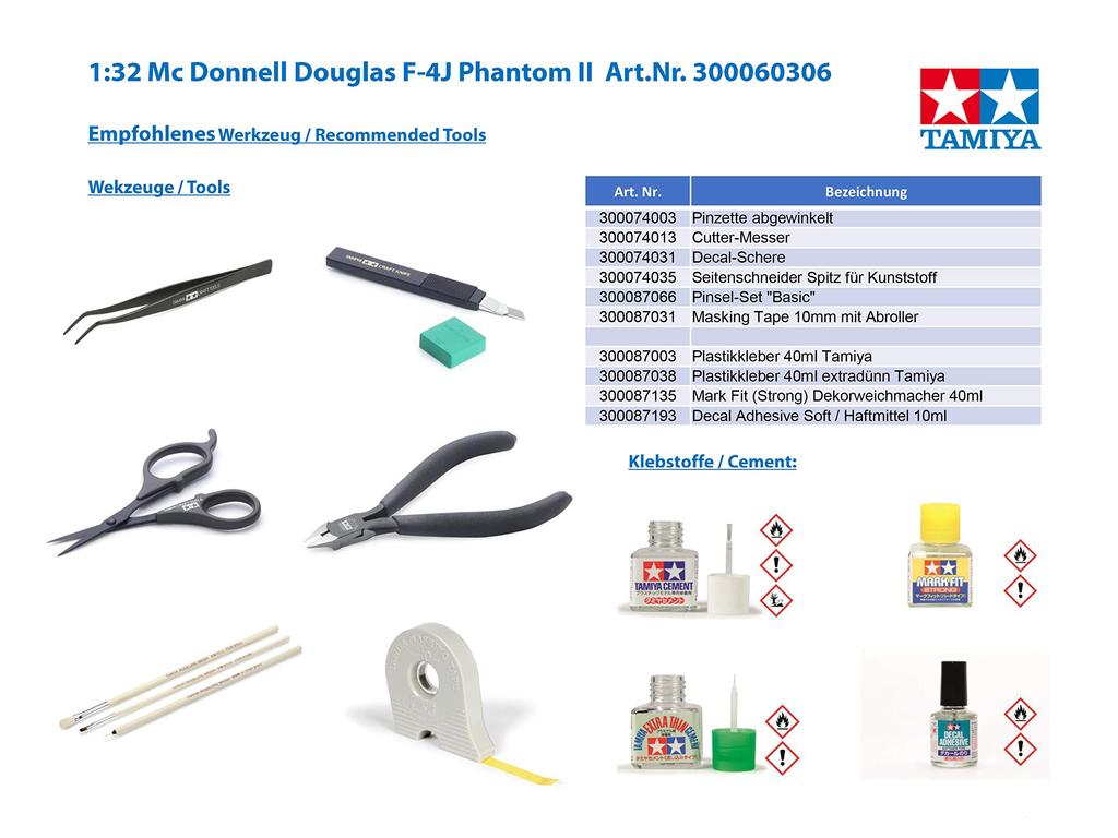 Tamiya Aircraft Series US Navy McDonnell Douglas Phantom II Пластиковая модель 60306 1/32 № 06 F-4J
