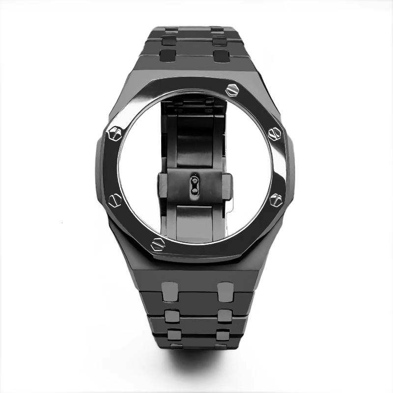 Мод-комплект GA2100 Корпус из нержавеющей стали Ремешок для часов Для Casio G-SHOCK Farm Oak GA-2100 GA-2110 GA-B2100 Металлическая рамка для часов Ремешок для часов