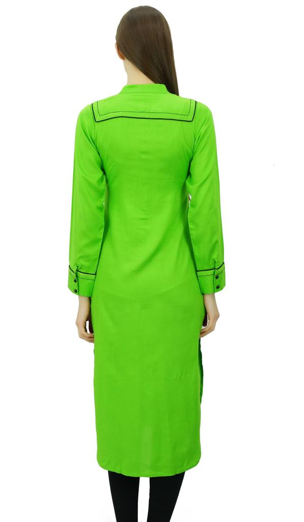 Phagun Дизайнерская индийская пенджабская курта из вискозы для женщин, этническая прямая повседневная туника