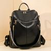 Retro Backpack Women's Soft Leather Shoulder Bag Multi-functional College Students All-match School Bag