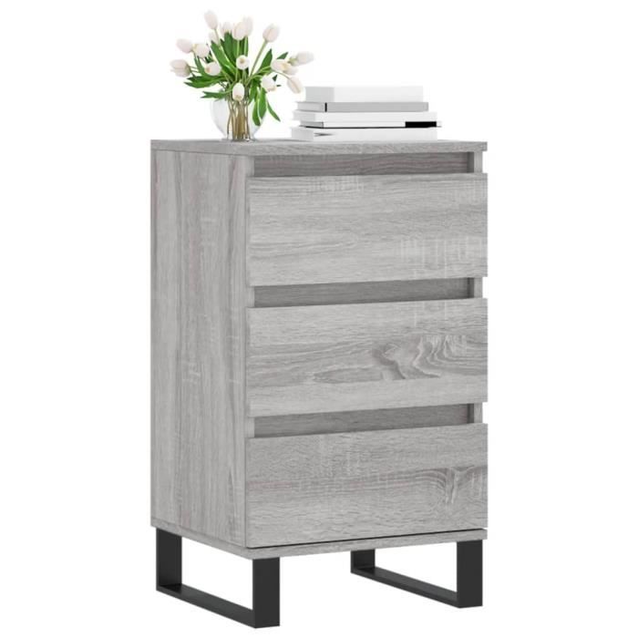 VidaXL Buffet sonoma gris 40x35x70 cm bois d'ingénierie 831106