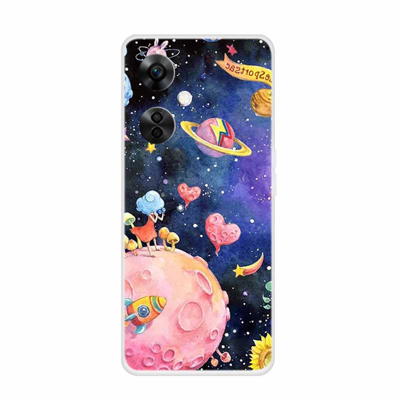 For OnePlus Nord CE 3 Lite 5G Cases Wolf Clear Soft TPU Silicone Phone Cover For One Plus Nord CE 3 5G Case Transparent Etui