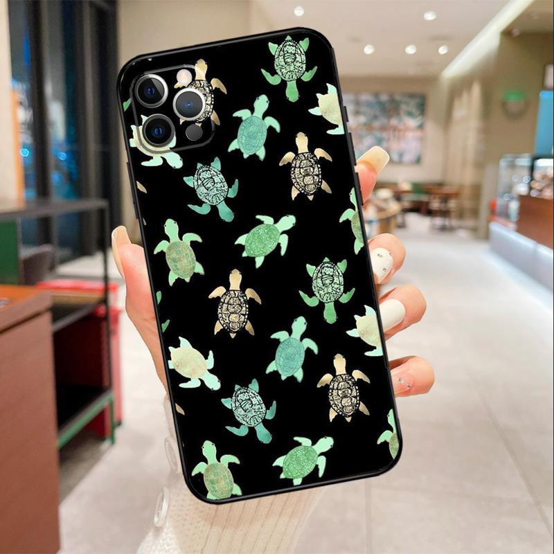 Чехол для телефона Морская Черепаха для iPhone 17 Air 16 15 13 11 12 14 Pro Max mini 15 16 Plus 16e Защитная крышка