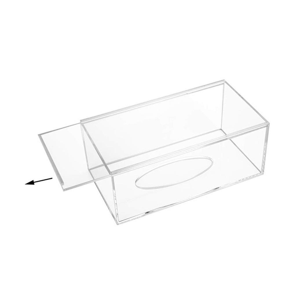 Clear Acrylic Tissue Box Holder Simple Rectangular Paper Napkin Cointainer Oragnizer for Car Home End Table
