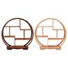 Yousheng Miniature Display Shelf Chinese Style Furniture Round Decorative Shelf Ornament for 1:12 Dollhouse Miniature Model
