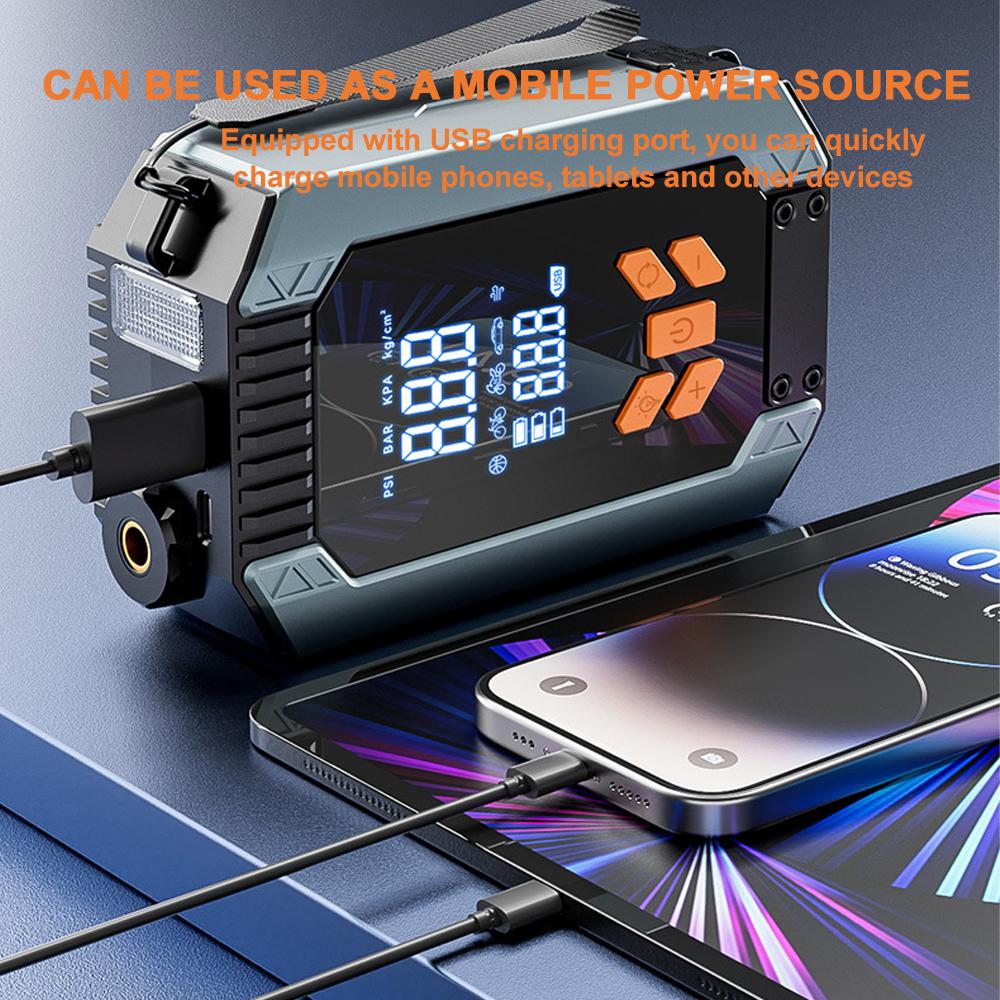 14,8 В автомобильный аварийный стартер, беспроводной литиевый надувной насос, аварийный пусковой источник, универсальный умный надувной насос