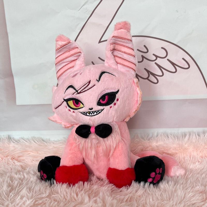 Мягкая игрушка Angel Kitty из Hazbin Hotel, очаровательная плюшевая кукла, вдохновленная Helluva Boss, для поклонников и коллекционеров.