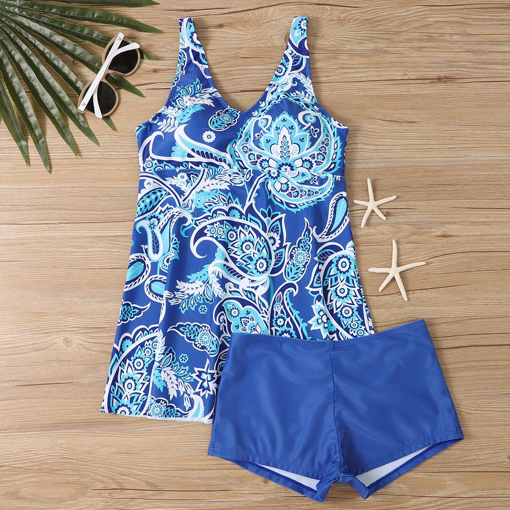 Женский сексуальный тонкий купальник с бретельками и разрезом на бретельках плюс размер купальника (Набор из двух частей)