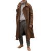 New Autumn and Winter Men's Long Woolen Coat Extra Long Over The Knee Coat