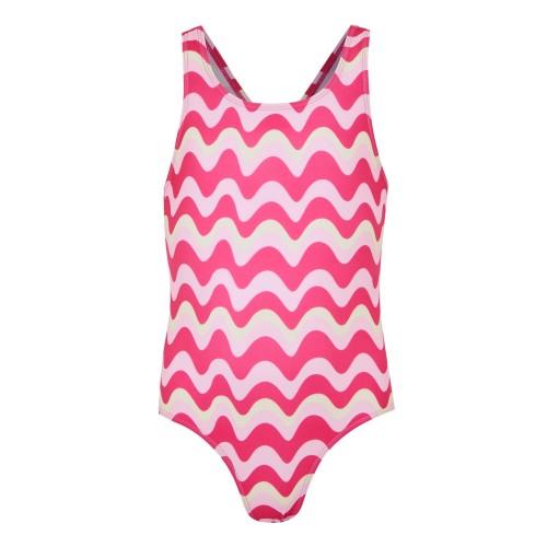 Regatta Girls Katrisse Wavy Lines One Piece Swimsuit