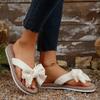 Women's Flat Slippers Summer New Round Head Toe Butterfly Knot Soft Sole Anti-slip Wear-resistant Light Sandals