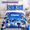 3pcs Custom Name Astro Bot Bedding Set Duvet Cover Closure Includes 1 Duvet Cover & 2 Pillowcases for All Seasons Bedroom Decor