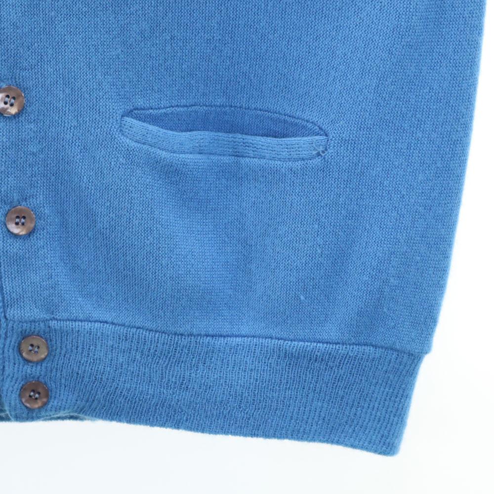 Sears Винтажный вязаный кардиган Kingsroad с длинным рукавом 70-х годов M Синий KINGS ROAD Мужской Б/У