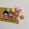 7pcs Cute Eyes Cookie Fridge Magnet Whiteboard Message Magnetic Magnetic Decoration
