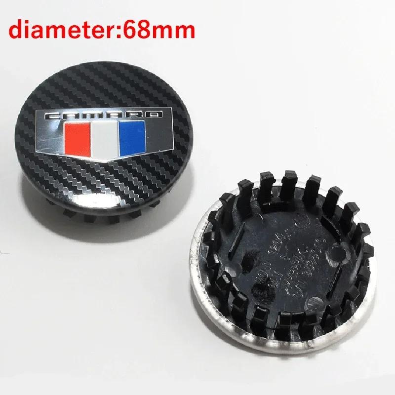 Modification for Chevrolet CAMARO SS Logo Corvette 4PCS 68mm Car Wheel Center Covers ABS Tires Hub Caps Replaced Decoration