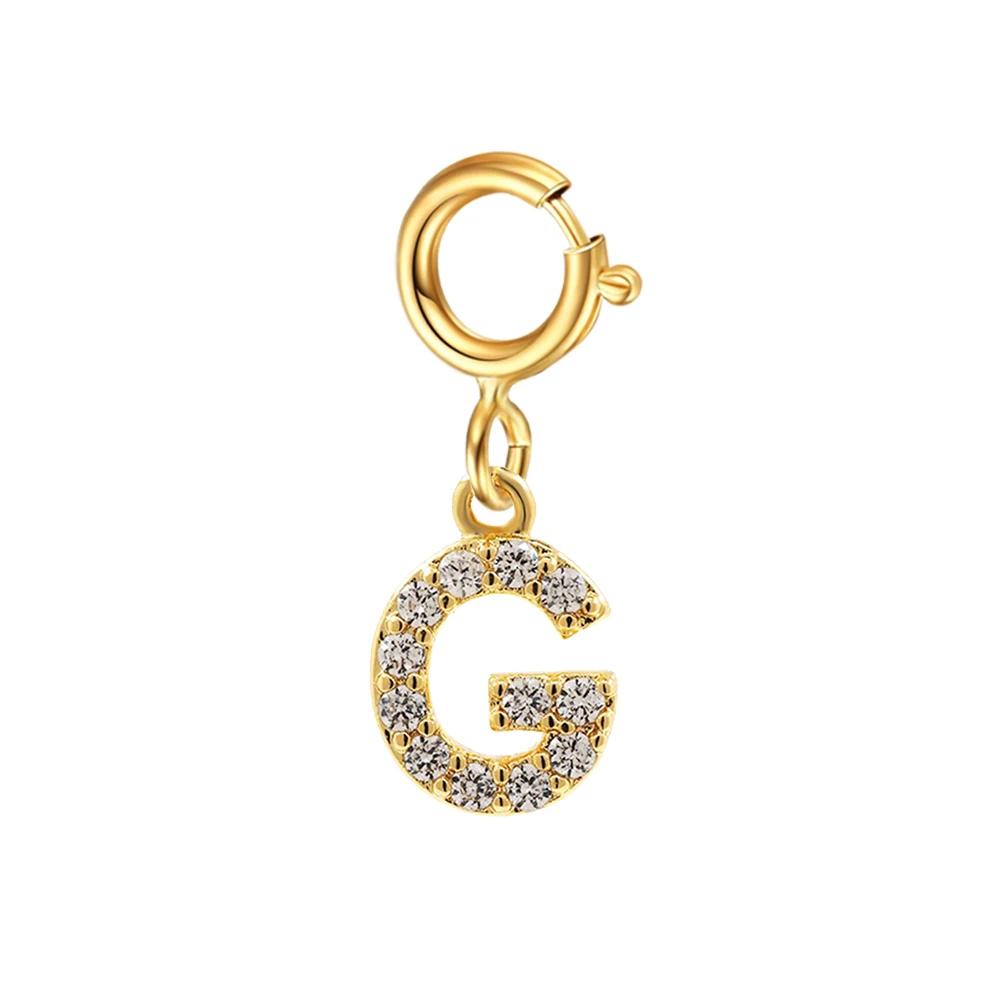 Подвеска с первой буквой алфавита, шармы с буквами из циркония для изготовления циркониевого ожерелья, серег, брелока из циркония, DIY аксессуары