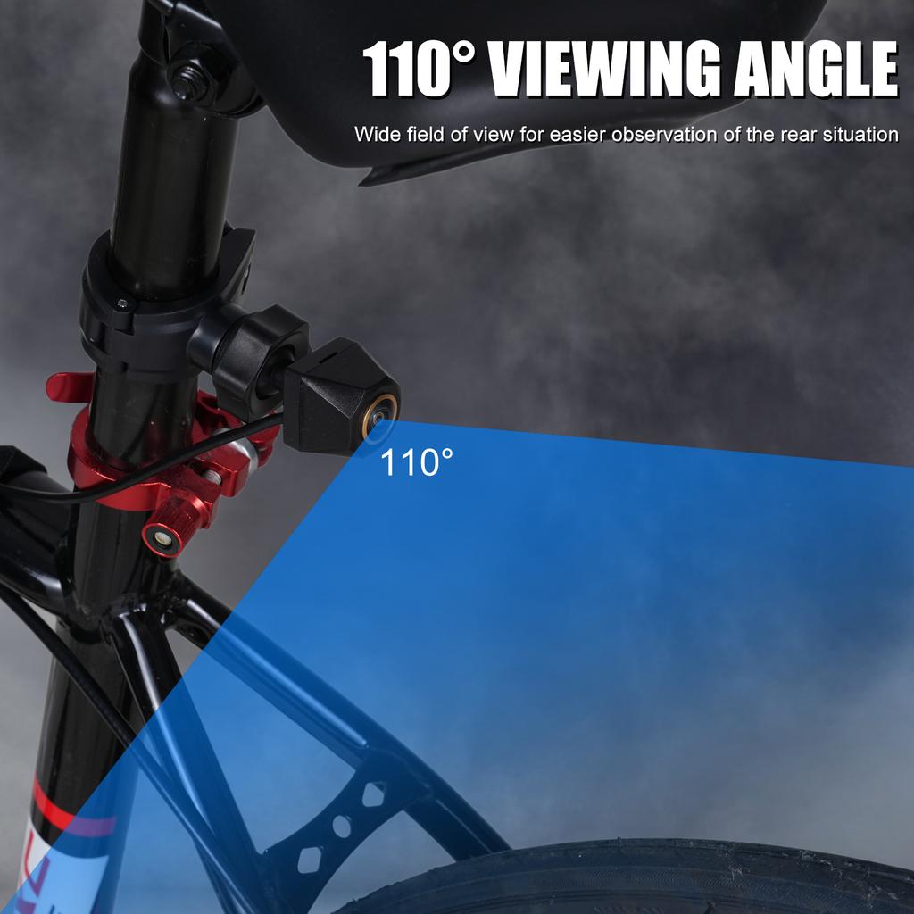 Зеркало на руль велосипеда, Камера заднего вида для велосипеда 1080P с 4,3-дюймовым экраном, Функция ночного видения, Широкий угол обзора 110 градусов