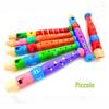 Wooden Cartoon Recorder Flute: 6-Hole Piccolo Wind Instrument for Infants and Toddlers