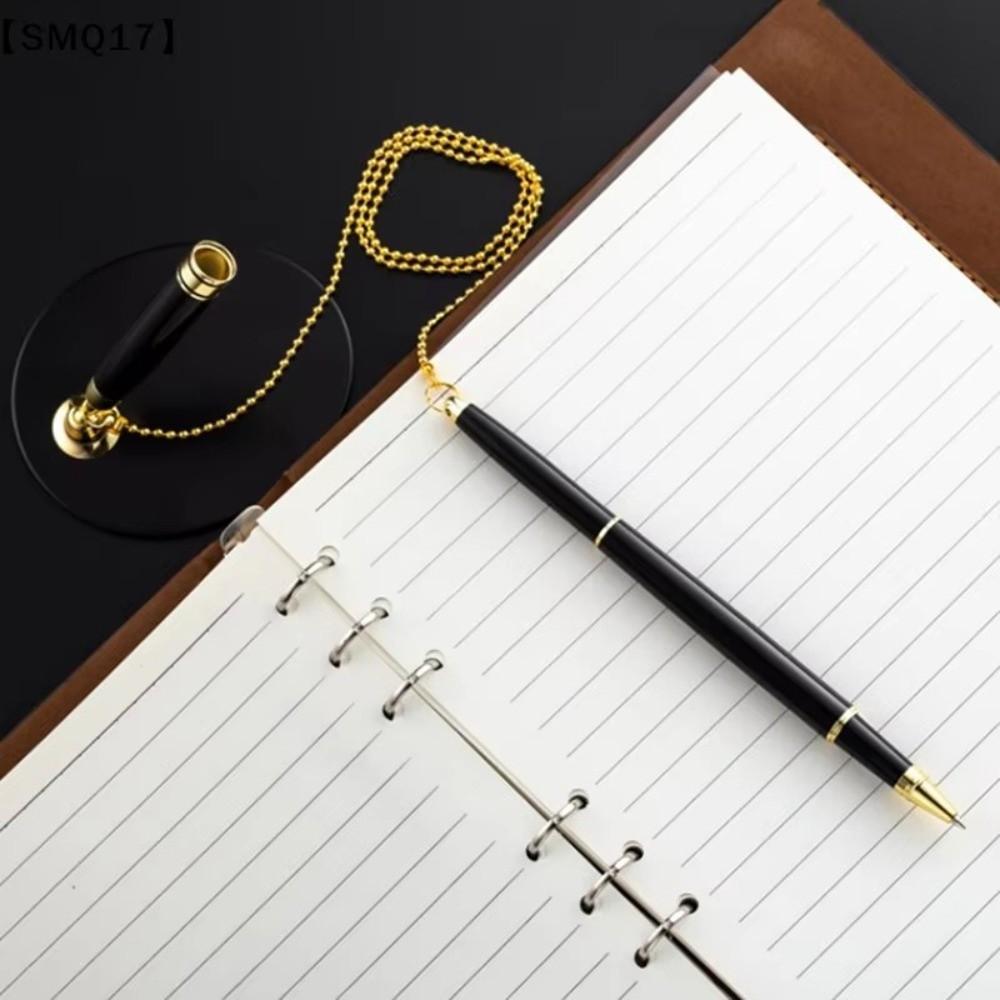 Fixed Chain Signature Pen Metal Security Pen Table Fixed Retractable Pen Business Use