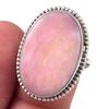 Natural Pink Opal Gemstone Handmade 925 Solid Sterling Silver Ring Size 8 M3i19