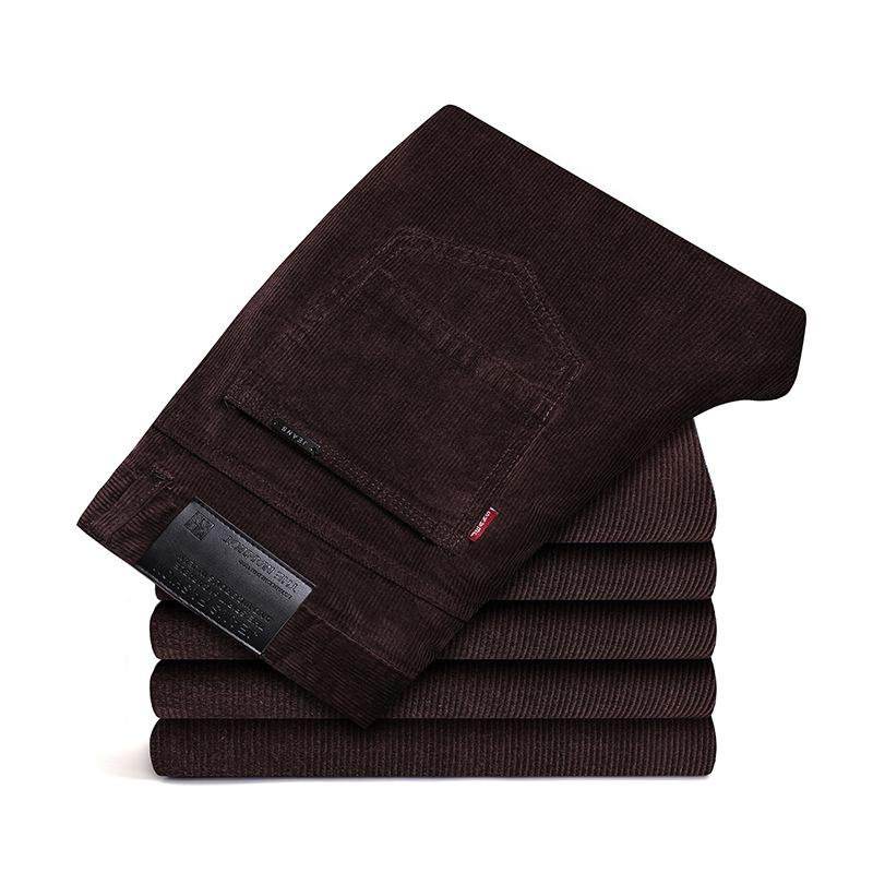 Коллекция осень/зима 2024 года, 6 цветов, вельвет, высококачественные деловые мужские повседневные вельветовые брюки, модные повседневные брюки