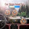 Dual Head USB Car Fan 12V/24V for Trucks and Vans - Powerful Cooling